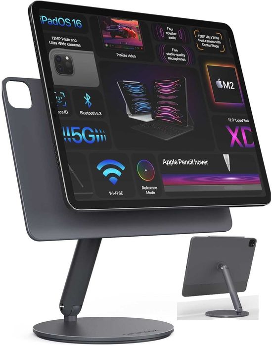 Stojak Magnetyczny Ładowarka iPad Pro 12.9 / Air 13" M3 Obrotowy 360°