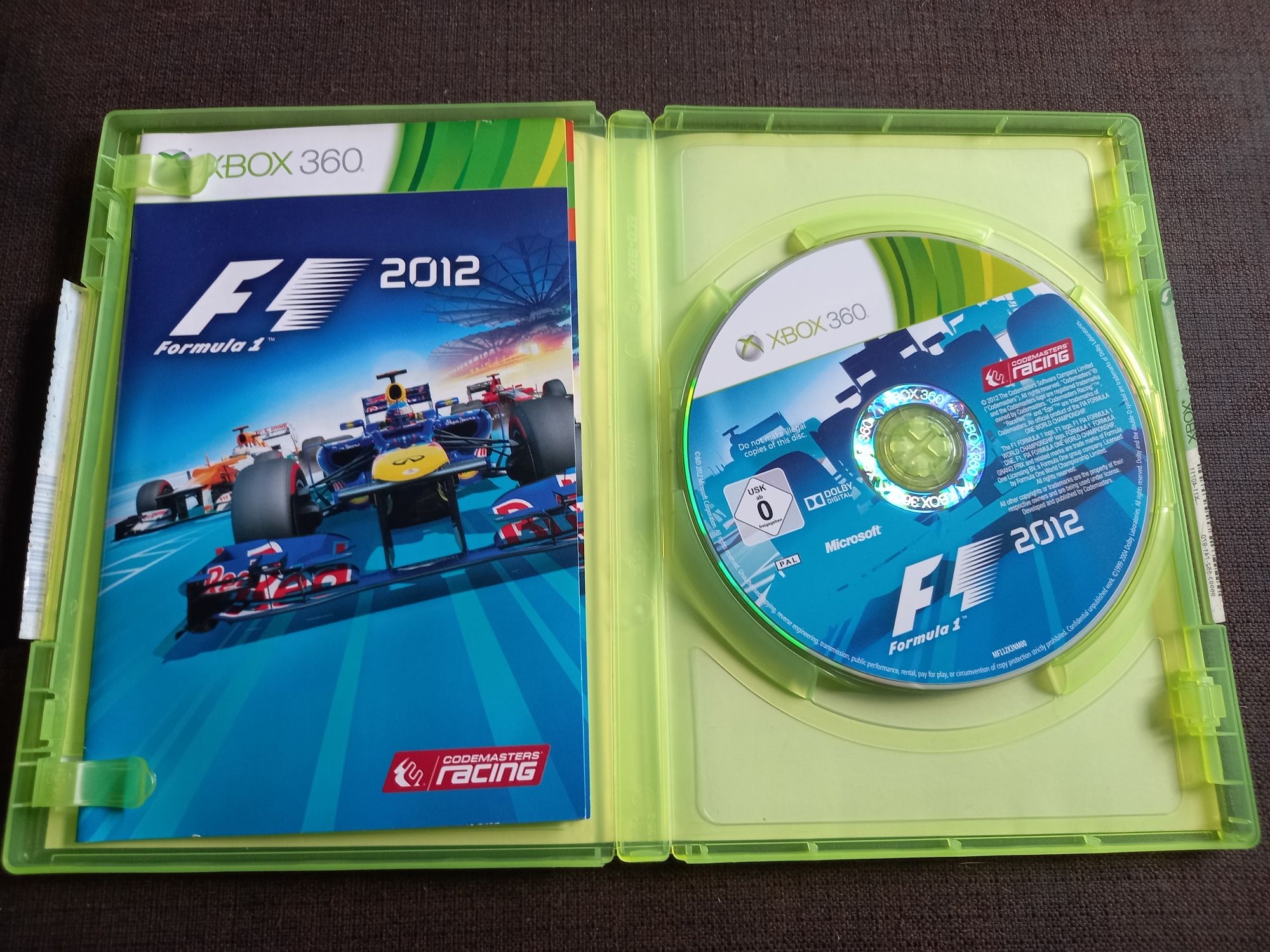 Gra Formuła 1 2012 na konsolę xbox 360 stan BDB!!! F1