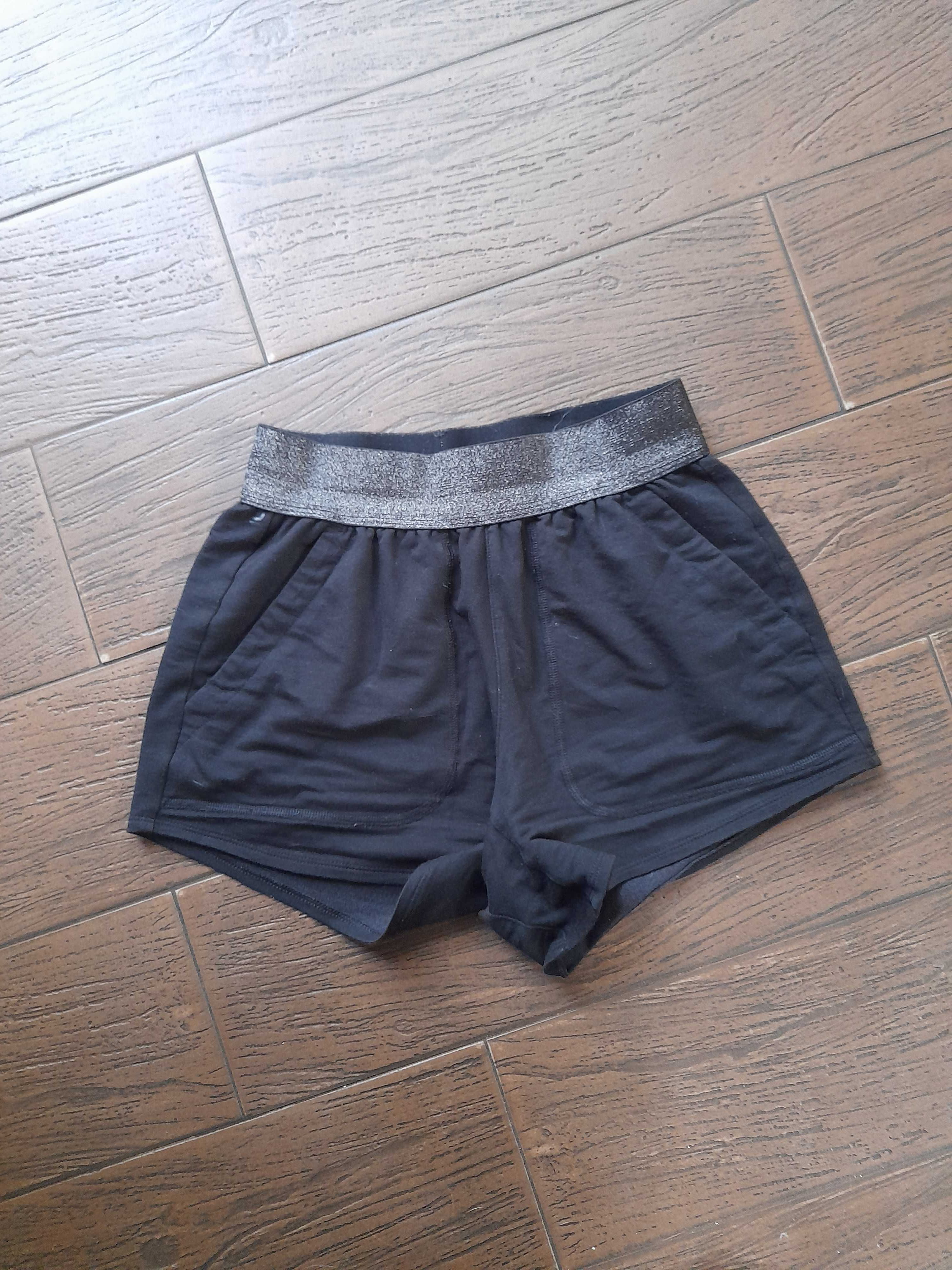 Krótkie spodenki r.xxs decathlon, czarne