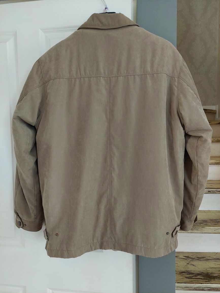 Ocieplana kurtka męska khaki, podpinka, duża, r. XXL