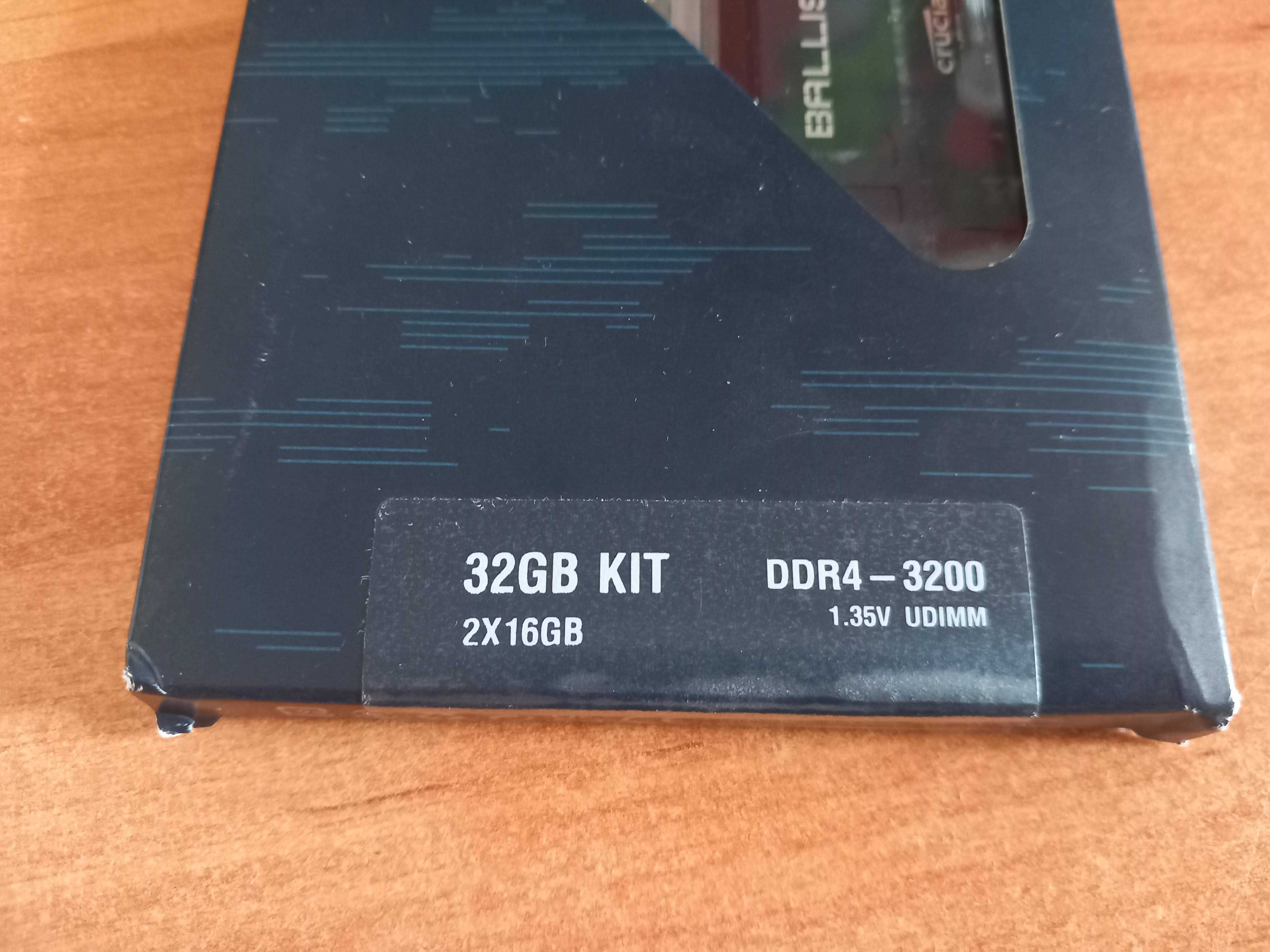 BALLISTIX Crucial, DDR4 32GB (2x16), 3200Mhz, CL16