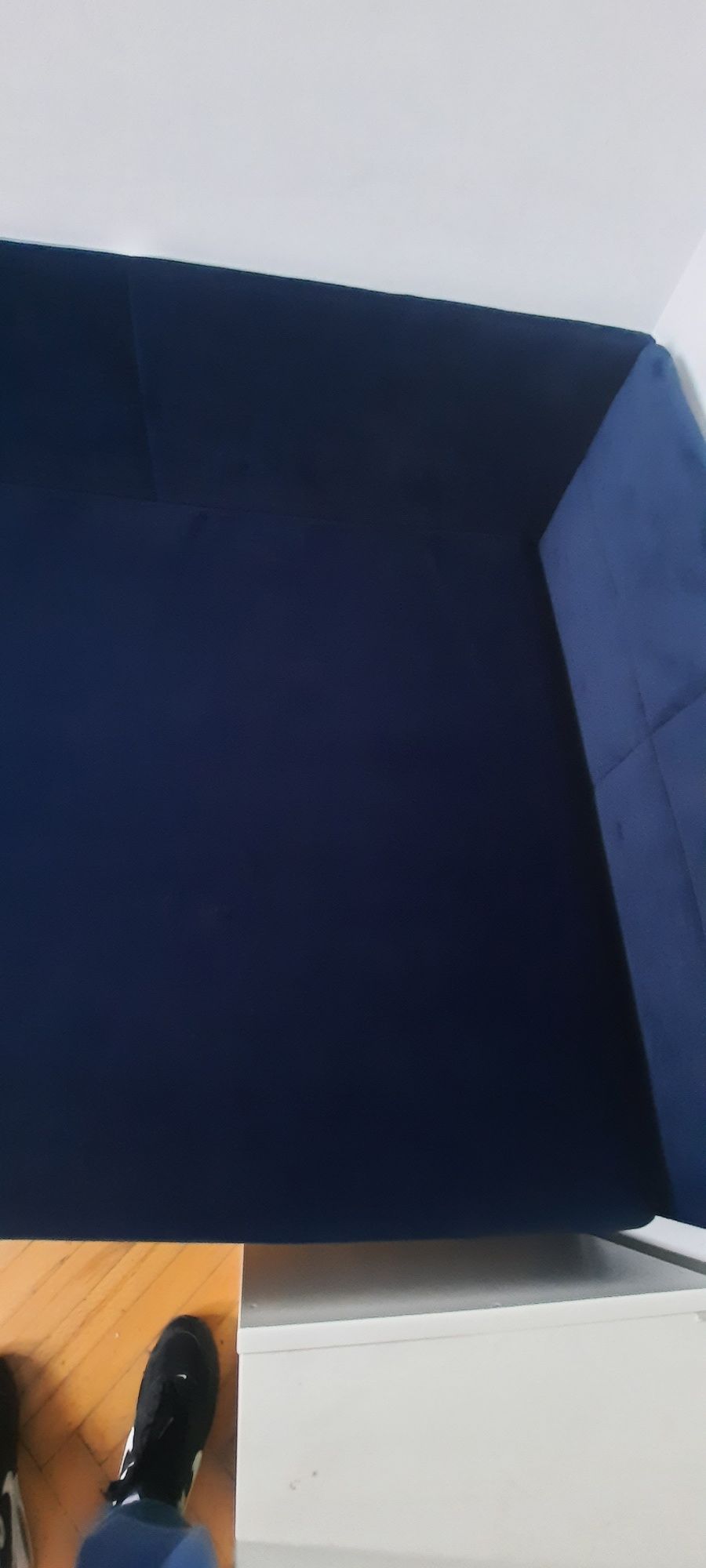 Łóżko tapczan młodzieżowe granatowe tapicerowane 90x190
