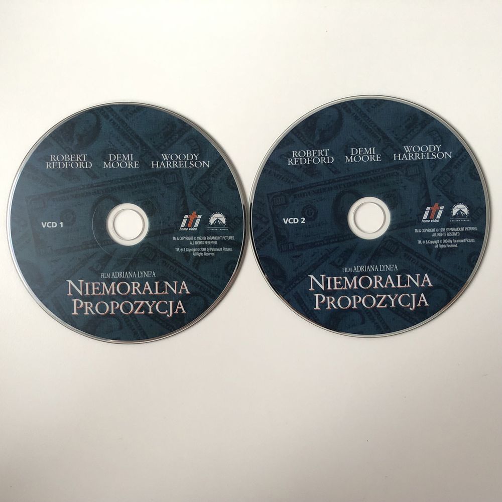 Niemoralna Propozycja VCD film płyty