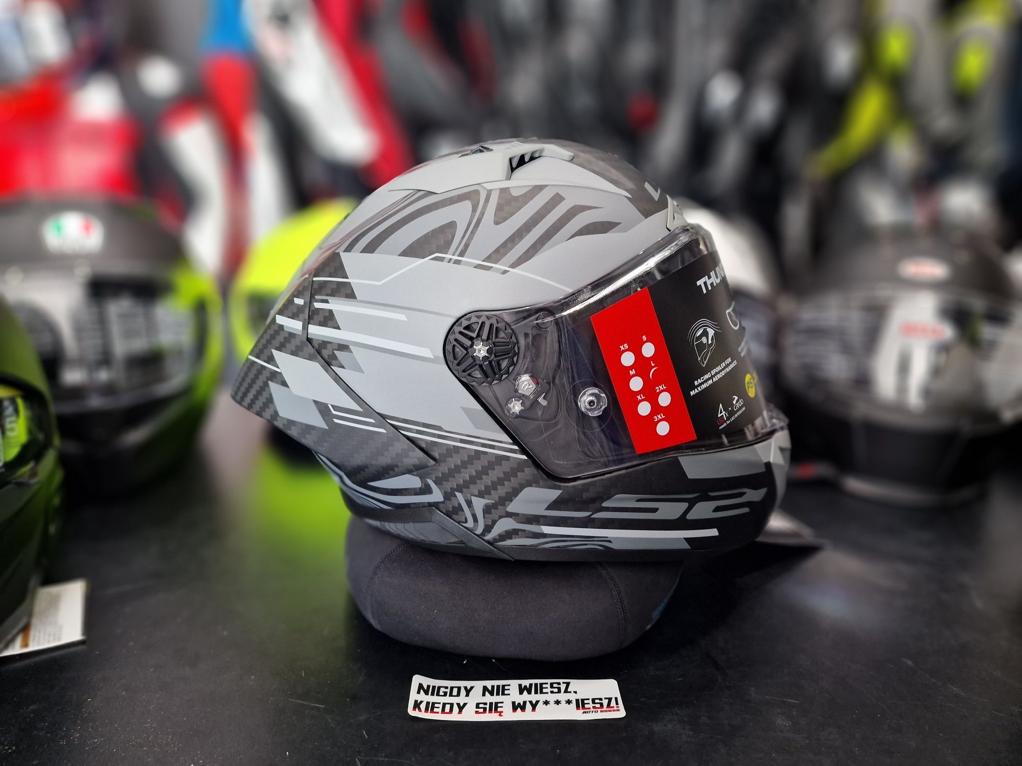 LS2 FF805 Thunder GP Aero Polar Matt Black Full Face Helmet !gratisy!
