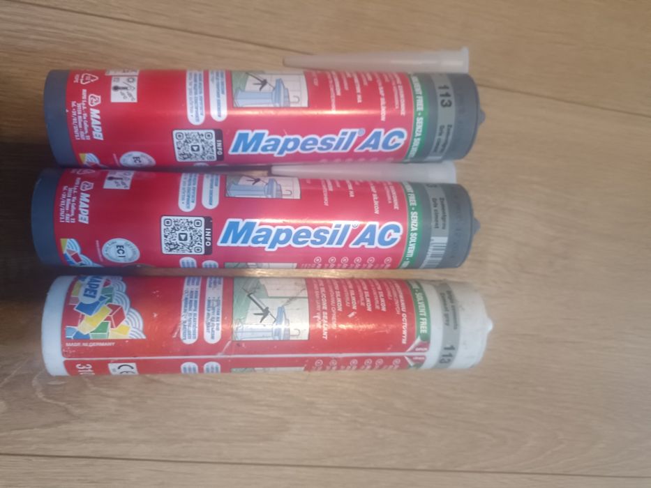 Silikon silikony Mapei 113 mapesil AC 3 sztuki szary