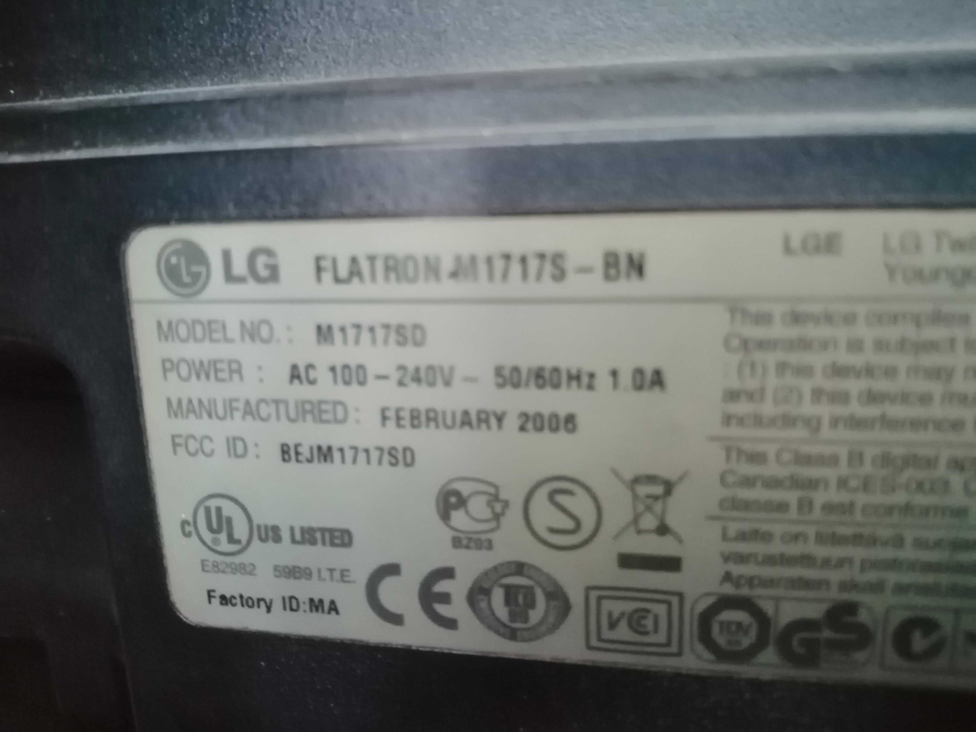 Monitor LG-FLATRON-M1717S