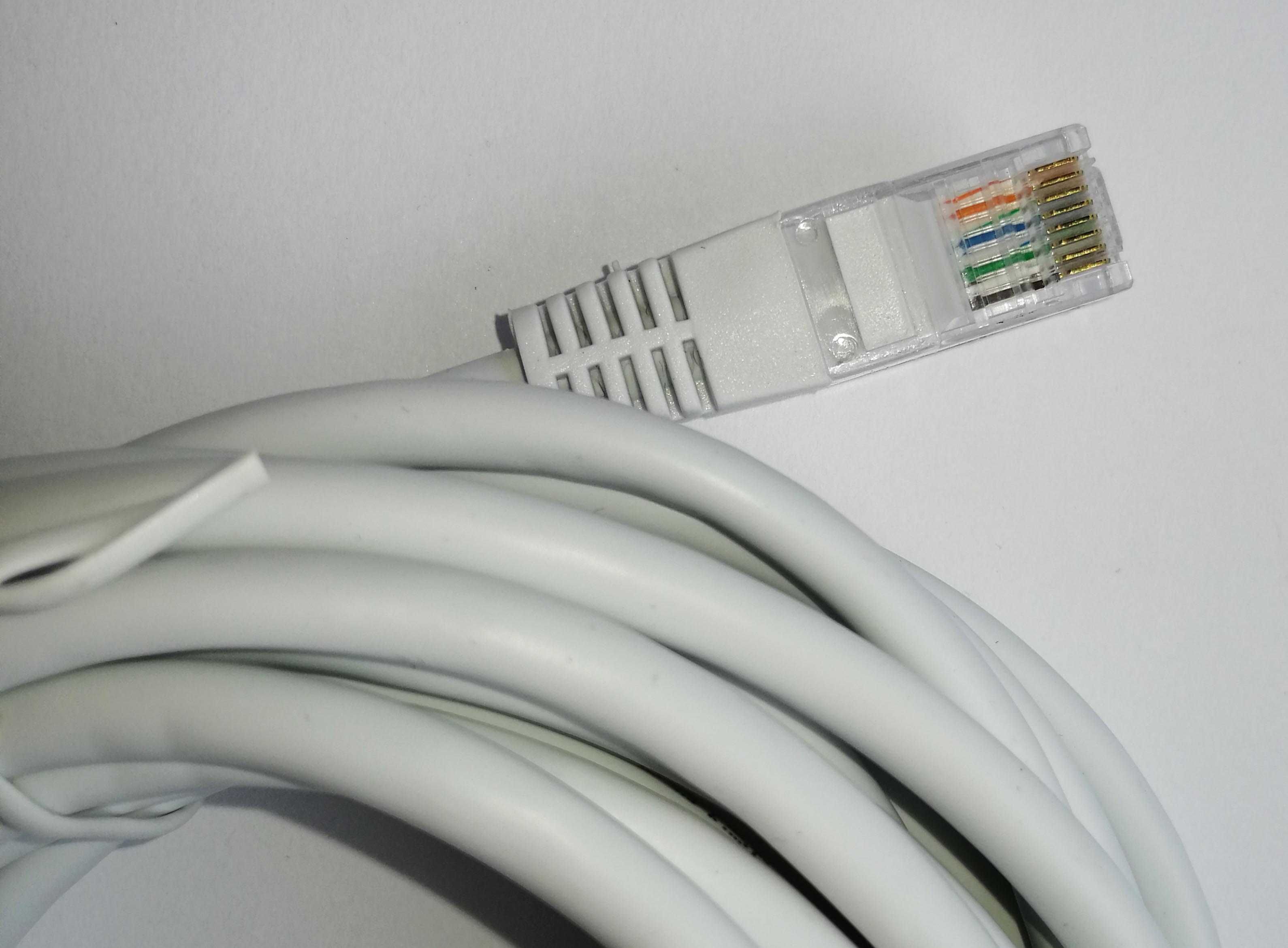 Kabel sieciowy 2 x 4 metry internetowe białe Typ: RJ-45 - PATCHKABEL