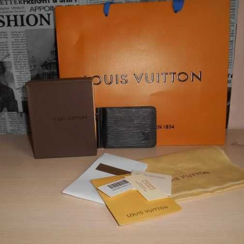 KLIP DO pieniandze PORTFEL MĘSKI Louis Vuitton, skóra, Francja 023
