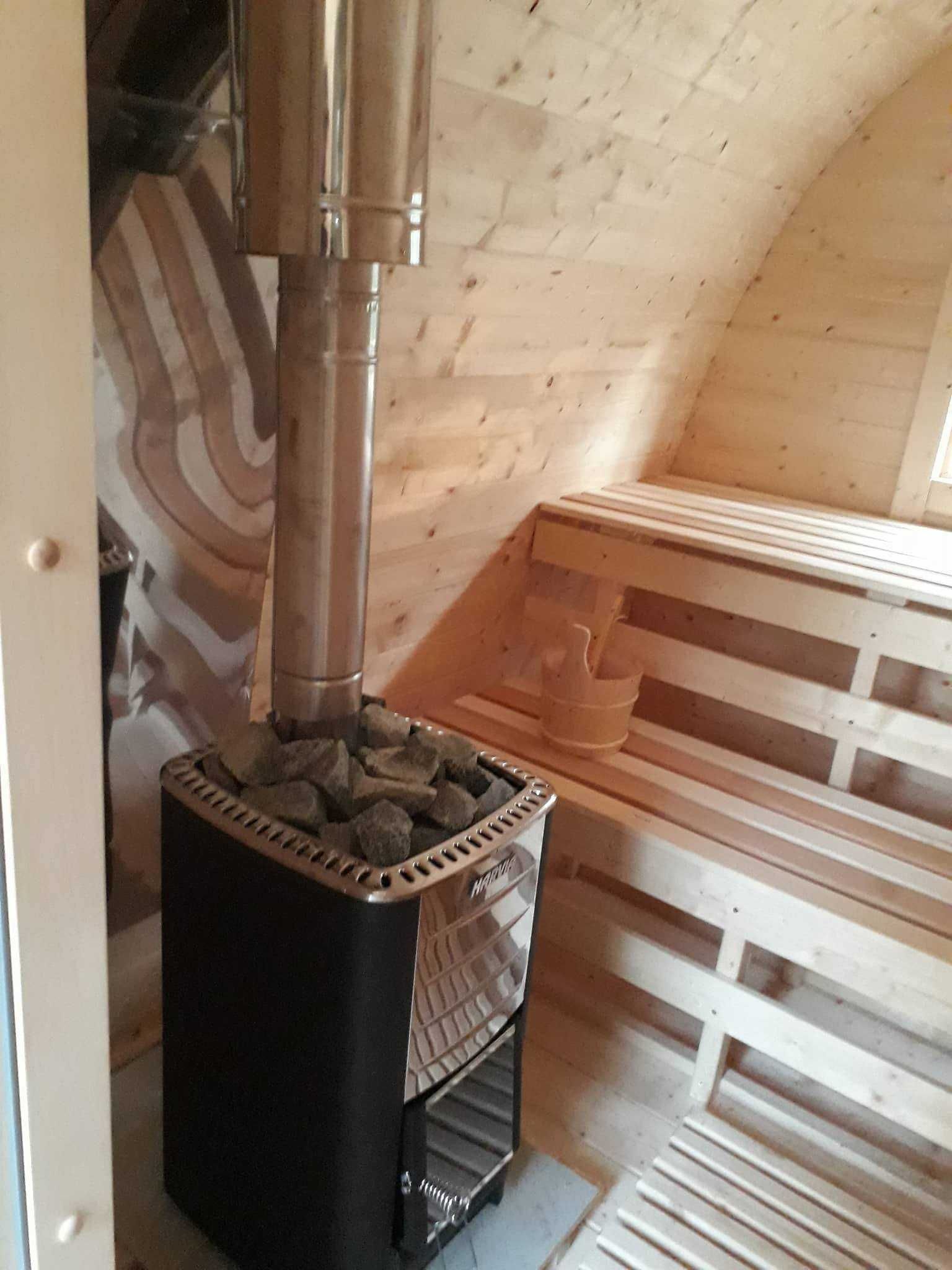 Sauna POD Iglo Sauny Ogrodowe Kemping z Piecem Harvia Wyposażona