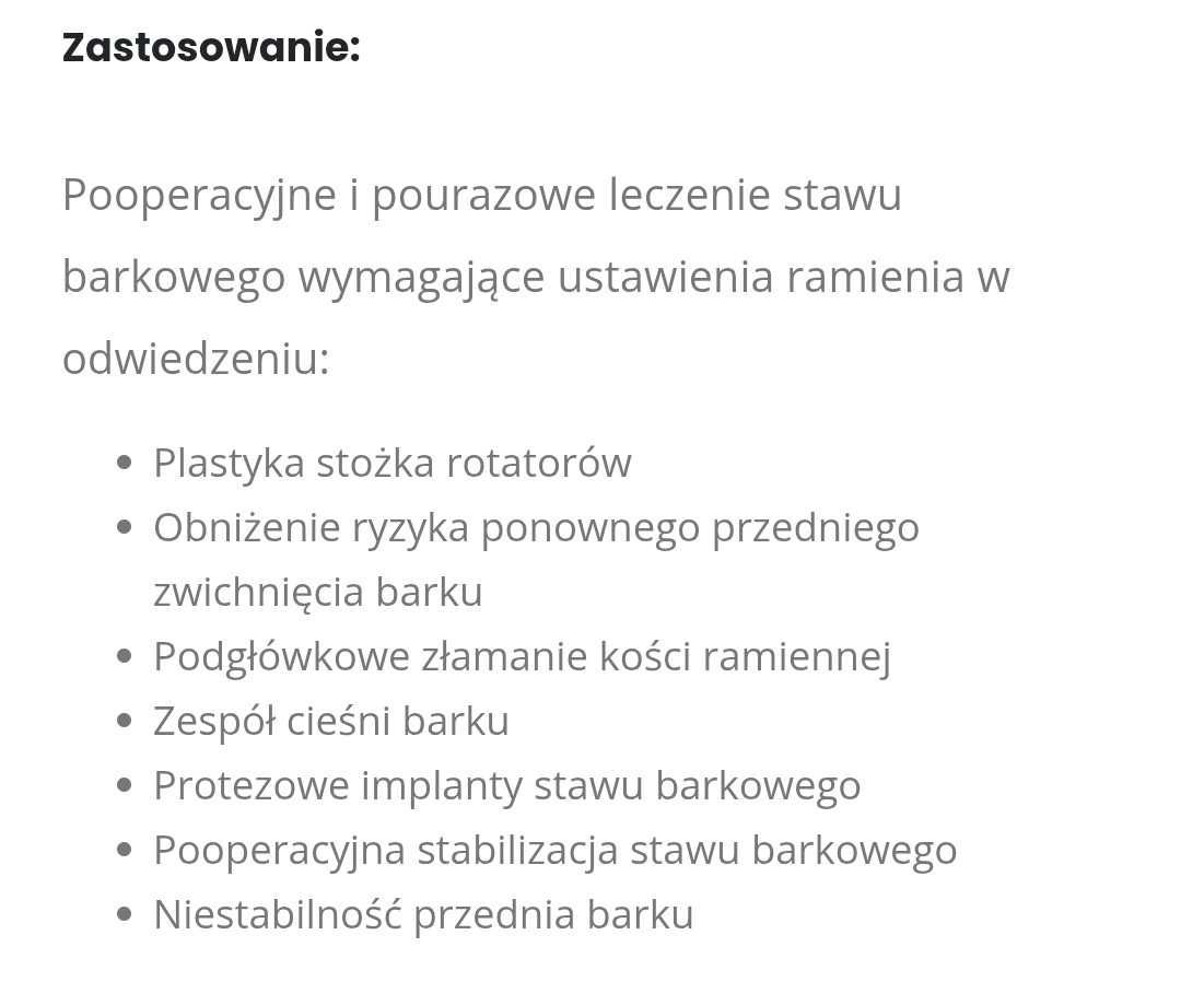 Orteza stawu barkowego ottobock immobil