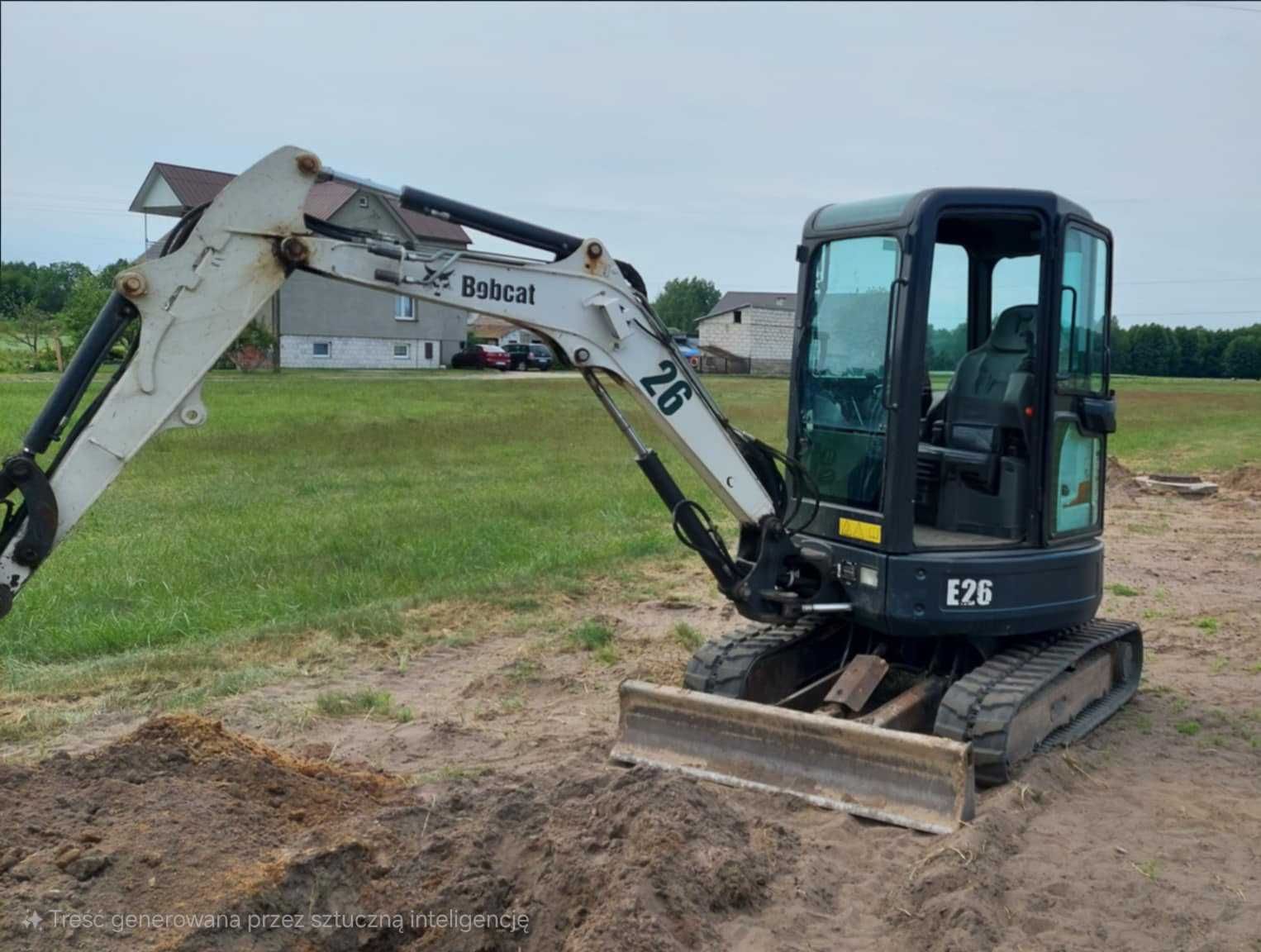 Wynajmę minikoparkę bobcat 2.6t