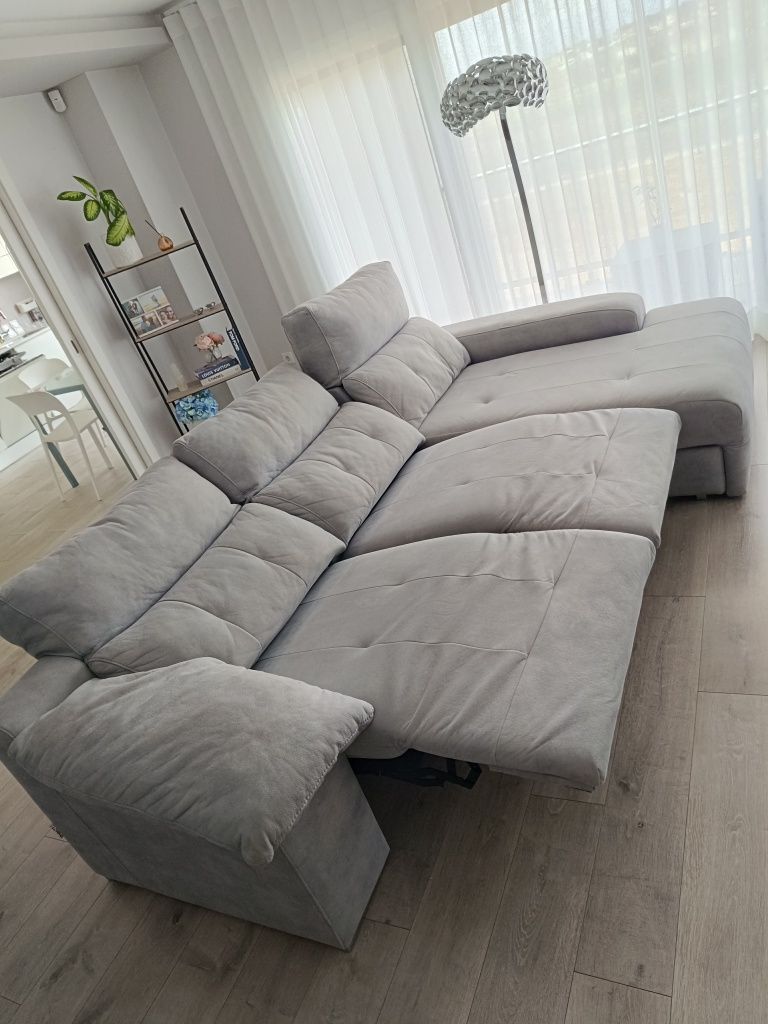Sofá  elétrico com chaise longue