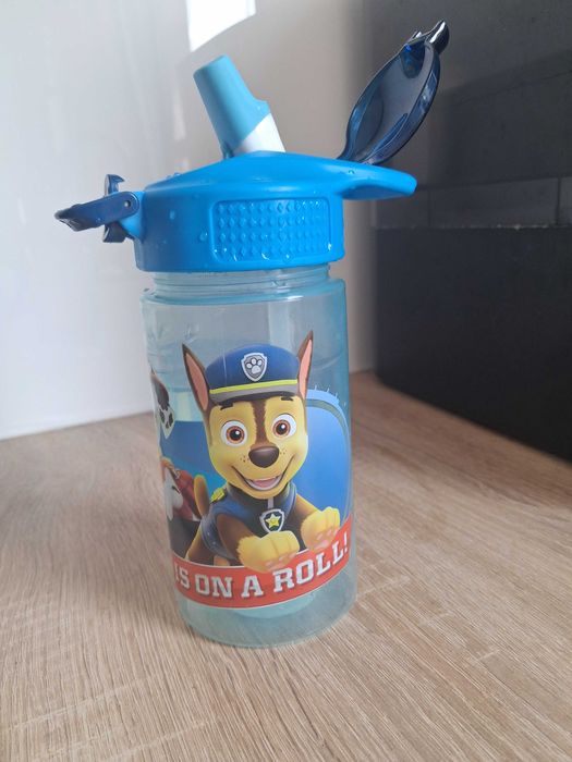 Bidon, butelka Psi Patrol plus rurka lokomotywa