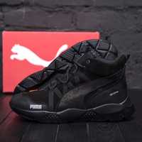 Мужские зимние кожаные ботинки Puma Runner Black