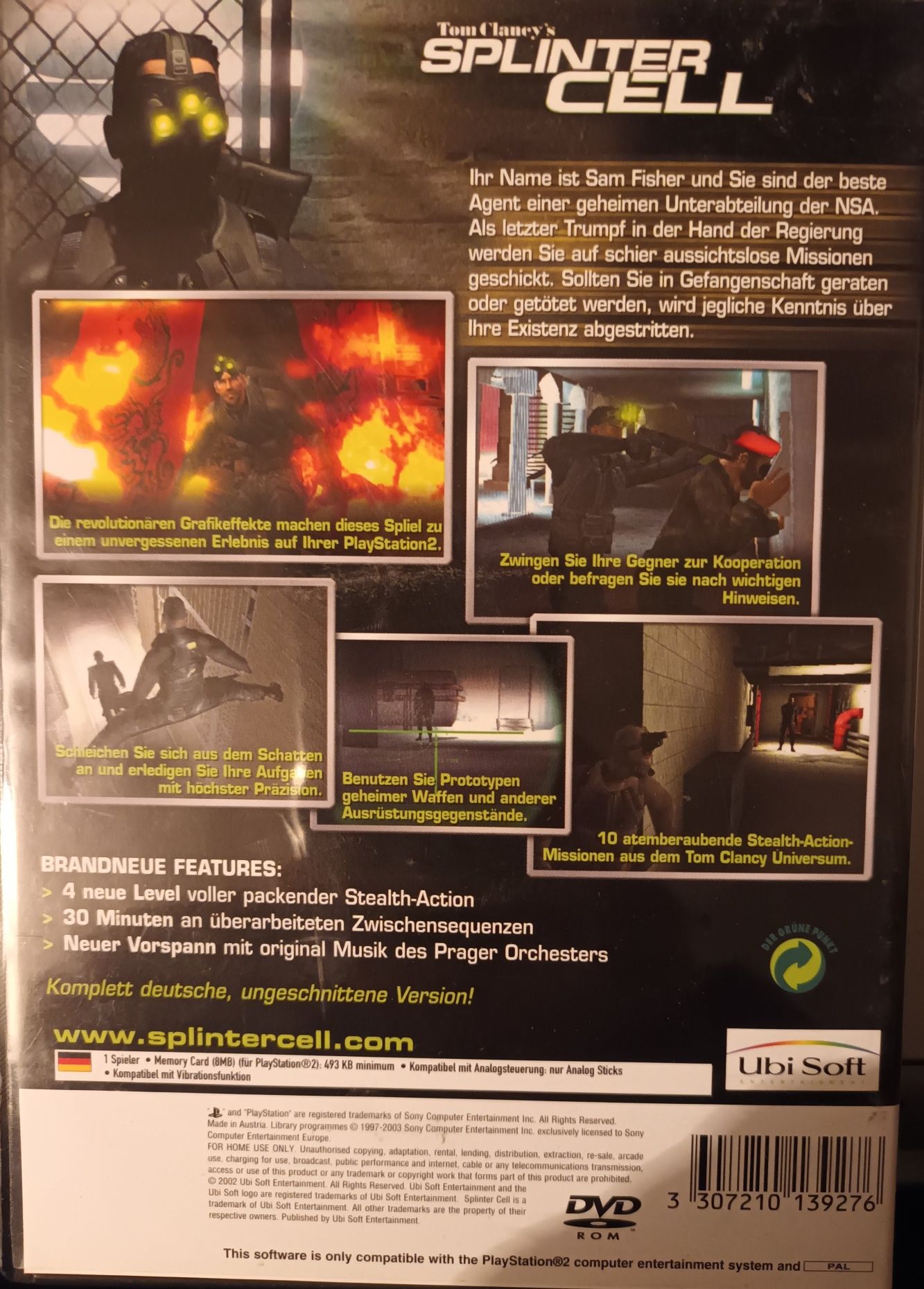 Tom Clancy Splinter Cell PlayStation 2