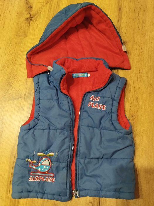Bezrękawnik kamizelka z kapturem 92-98