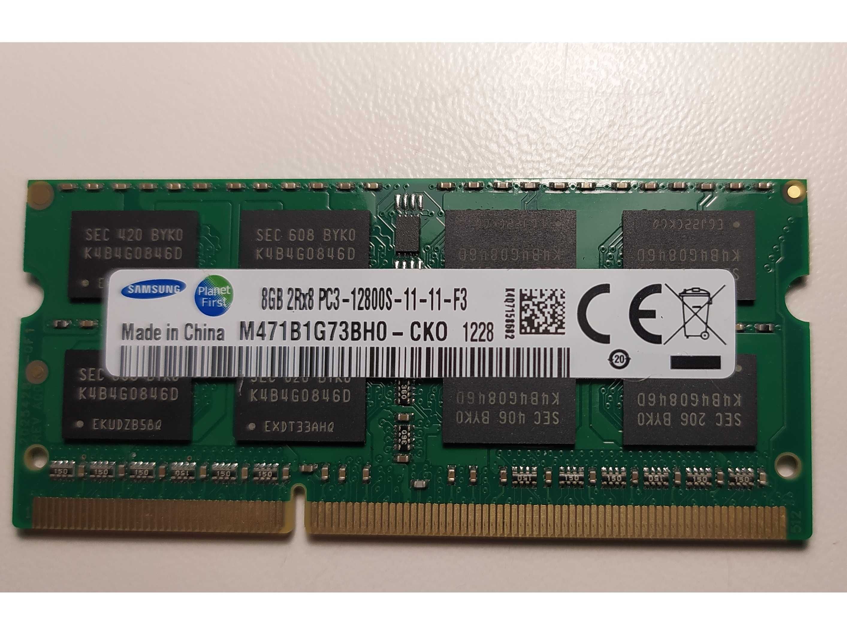 Samsung DDR3 8GB SODIMM 1600 MHz 1,5V/M471B1G73EB0-YK0