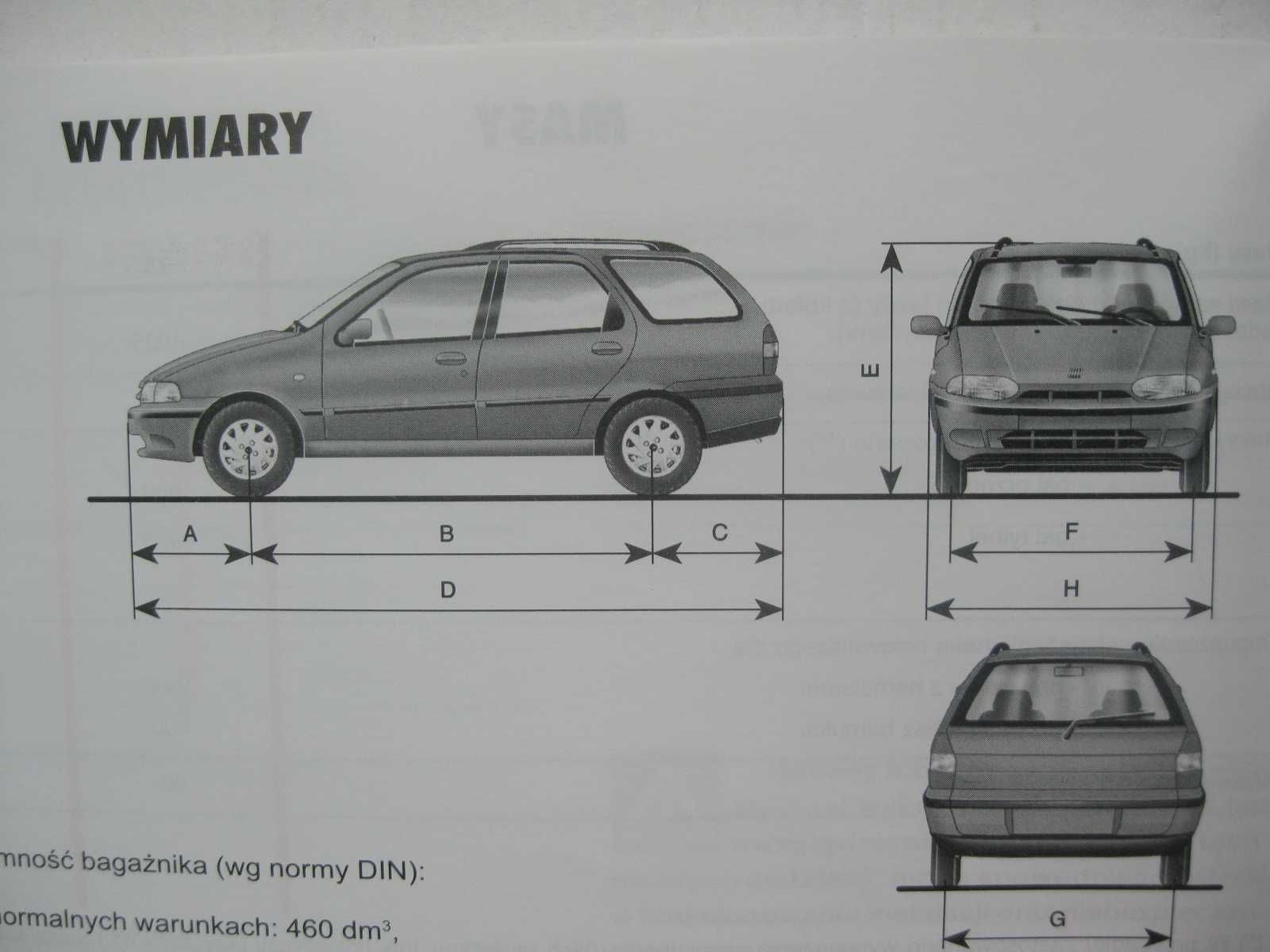 FIAT PALIO WEEKEND 1996 -2001 Polska instrukcja obsługi 1999r oryginał
