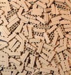 LEGO cegiełki 1x4 tan - nowe - 75 sztuk - elementy mix