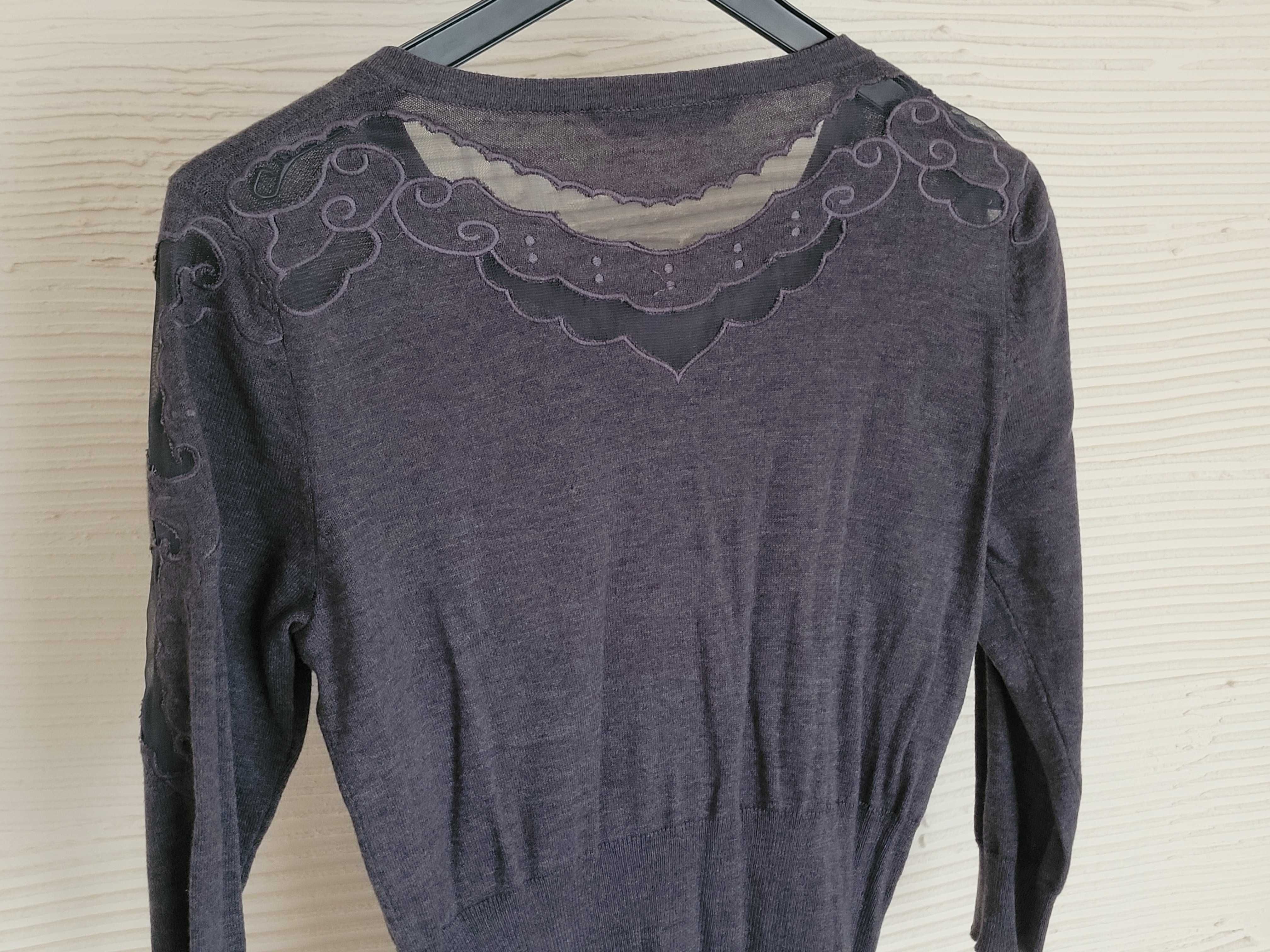 Sweter 38 Top Secret rzopinany stalowy