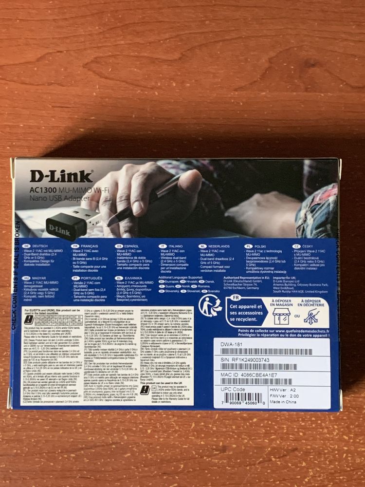 D-Link Nano Adaptador USB WiFi DWA-181