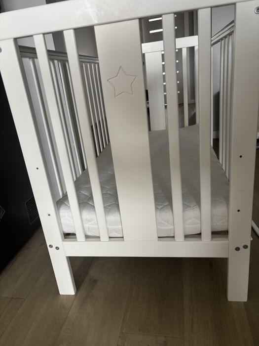 Lożeczko dziecięce woodies star cot z materacem
