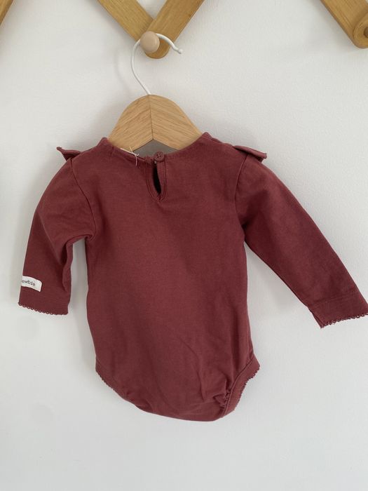 Body newbie bordowe 56 falbanka