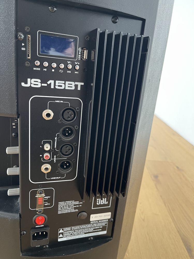 JBL JS‑15 BT – Професійна активна колонка з Bluetooth і MP3