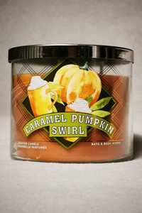 Nowa duża świeca Bath & Body Works Caramel Pumpkin Swirl BBW 411g