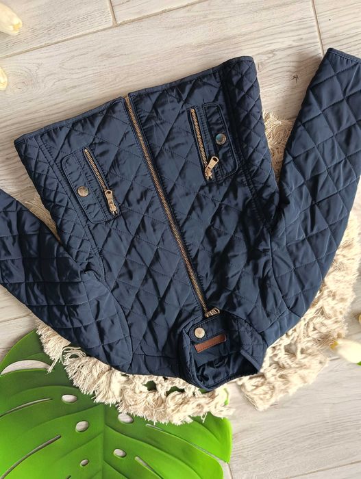 Zara pikowana granatowa kurtka jesienna dla dziewczynki 4 lata/ 104 cm