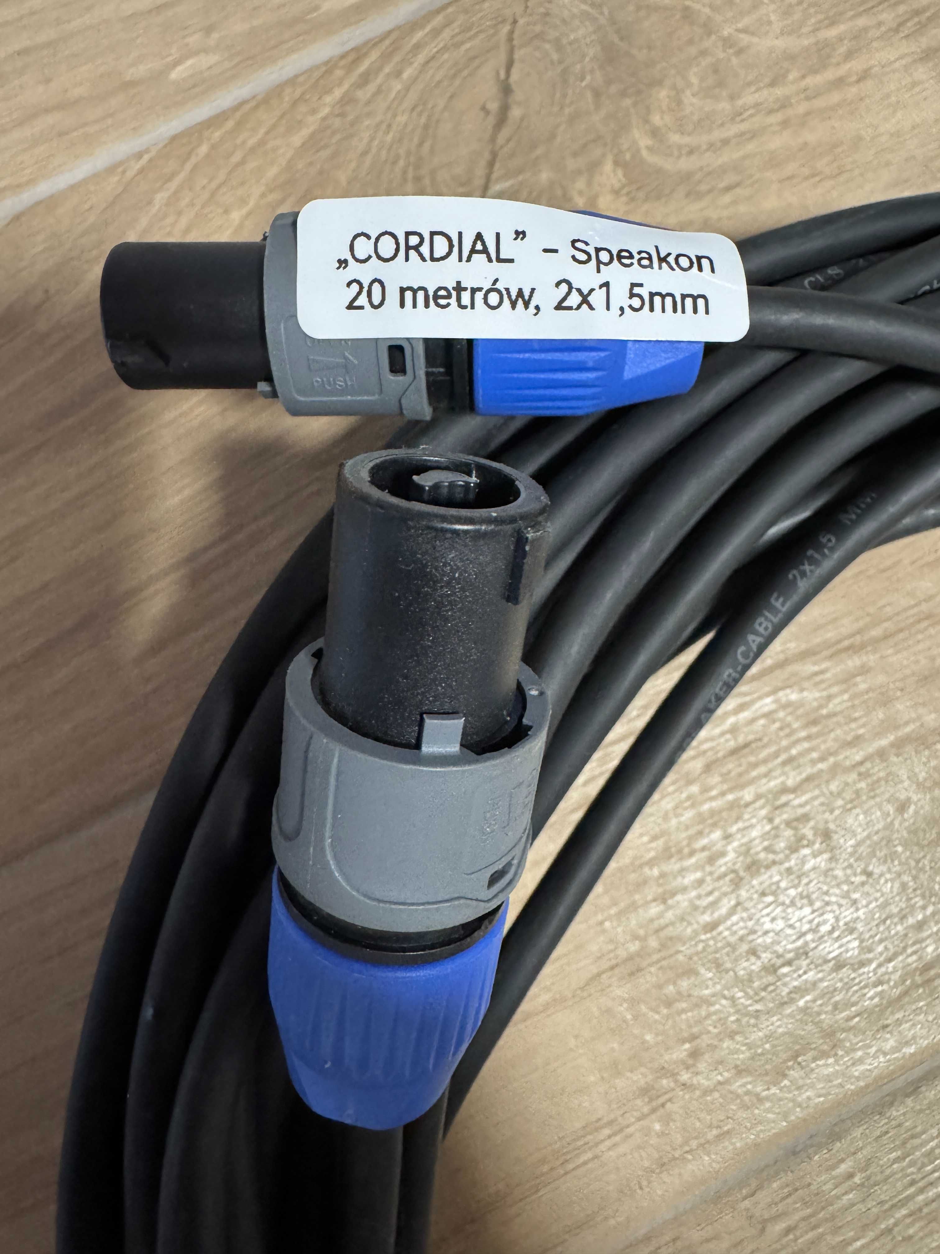 "Cordial" 20 metrów, 2x1,5 mm + 10 metrów, 2x1,5mm.