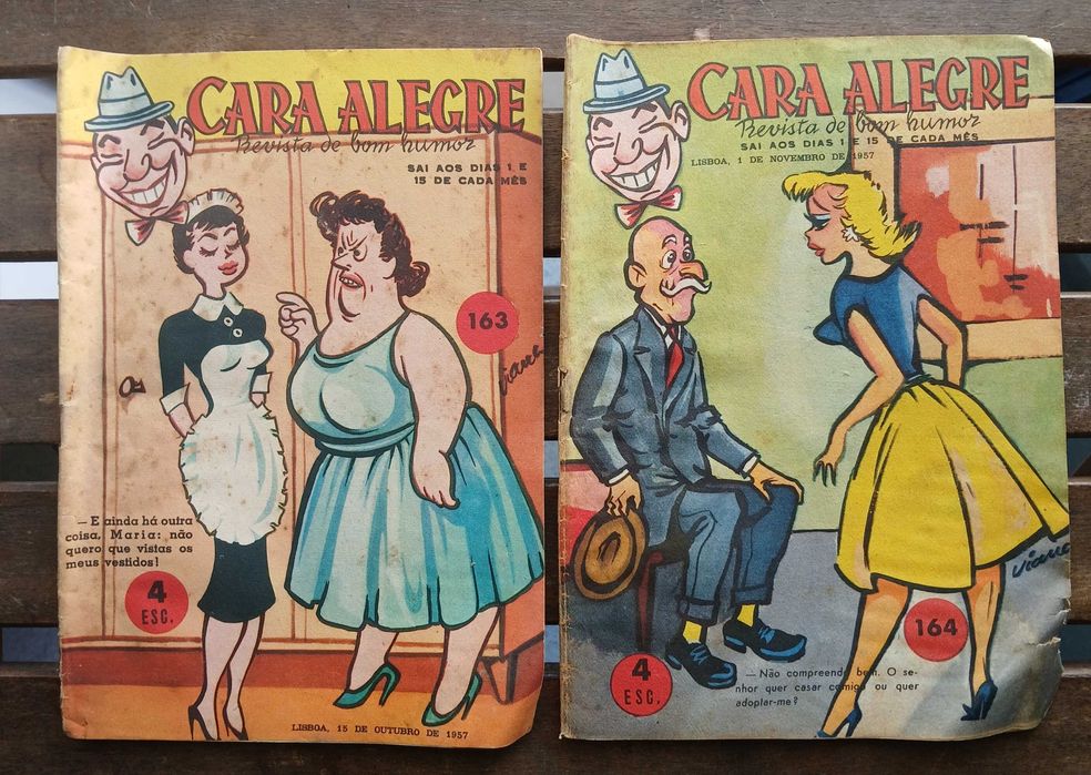 2 Revistas Raras 1957 Cara Alegre (Revista de bom humor) Nelson Barros