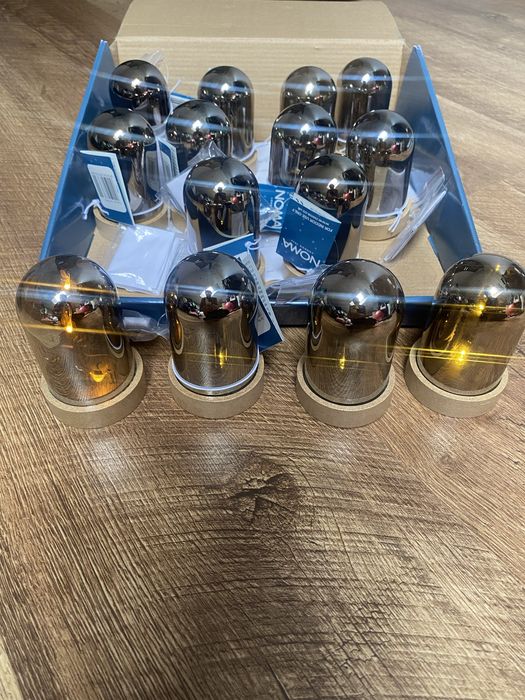 Lampki ze szkła dymionego 9cm nowe