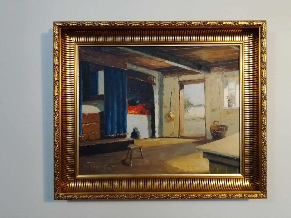 Stary obraz na płótnie Osvald RASMUSSEN(1933-) .