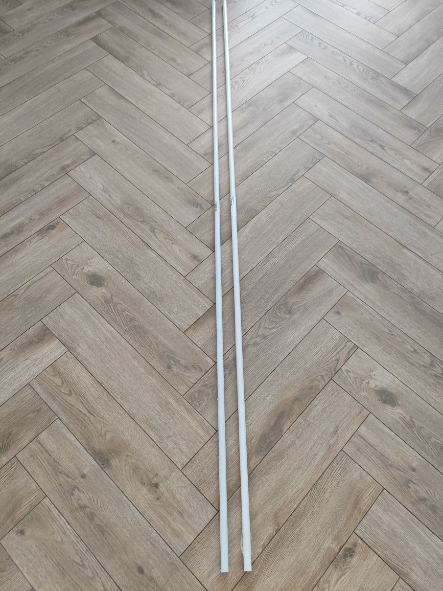 Drążek do karnisza Inspire, nowy, biały, dł. 240 cm, Fi 19 mm, metalow