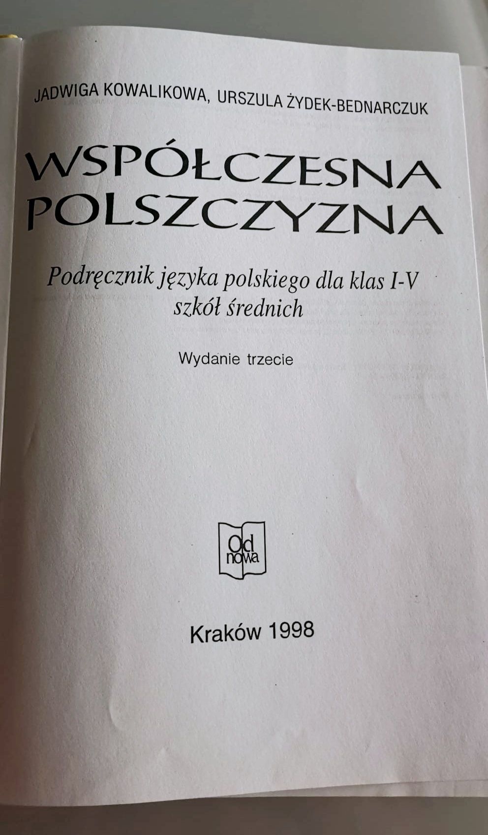 Książka Współczesna Polszczyzna