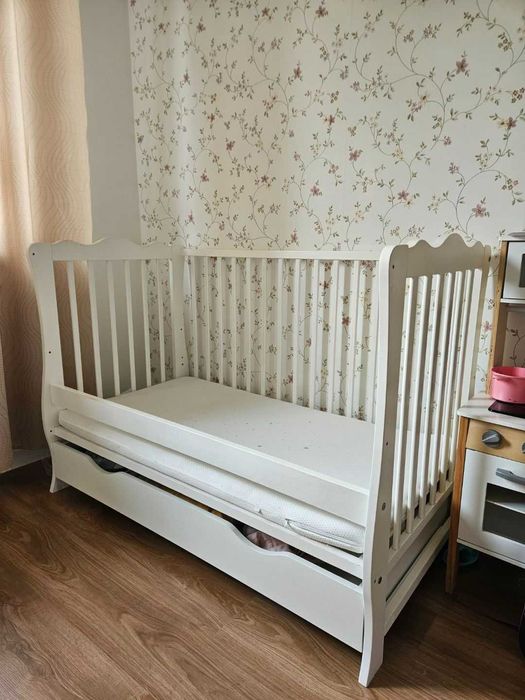 Tytuł łóżeczko dla noworodka tapczan 3w1 z szufladą