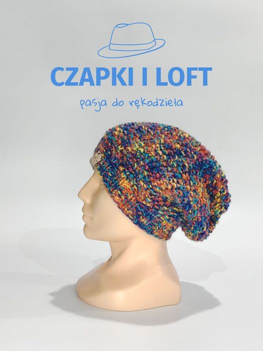 Czapka robiona na drutach, unisex