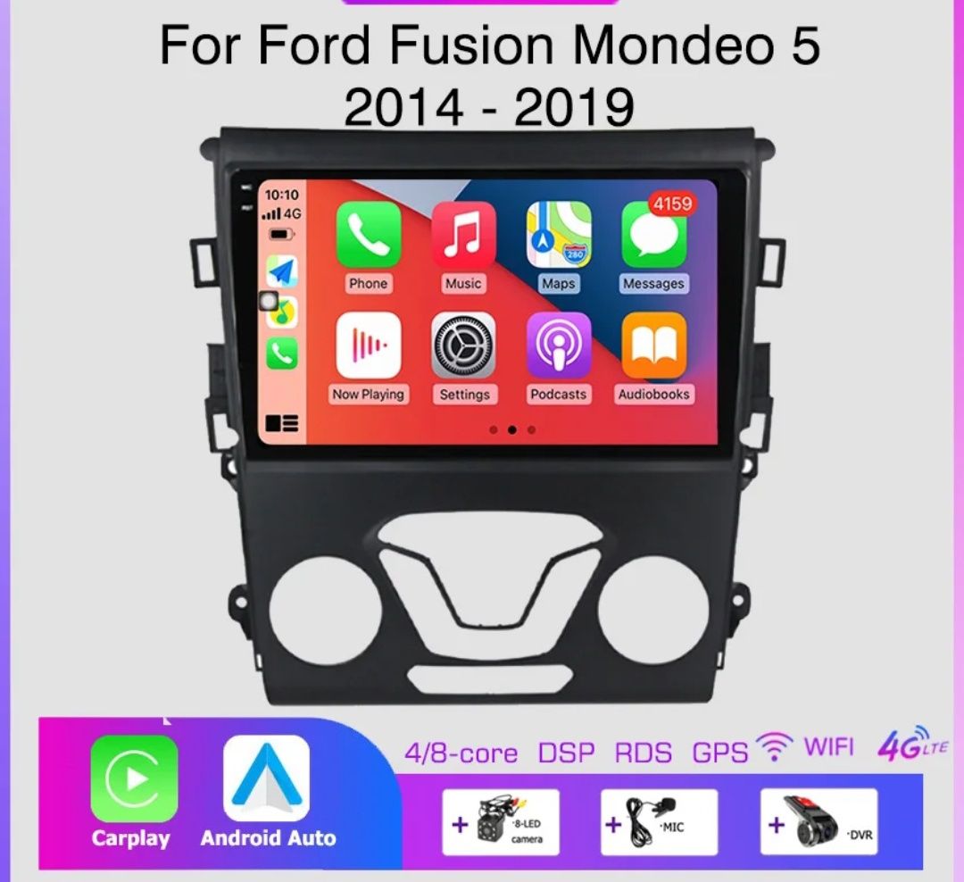 Rádio android Ford Mondeo 2014-19 CarPlay Android Auto GPS WIFI 2/64GB