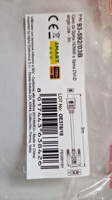 Cabo HDMI - DVI-D single link