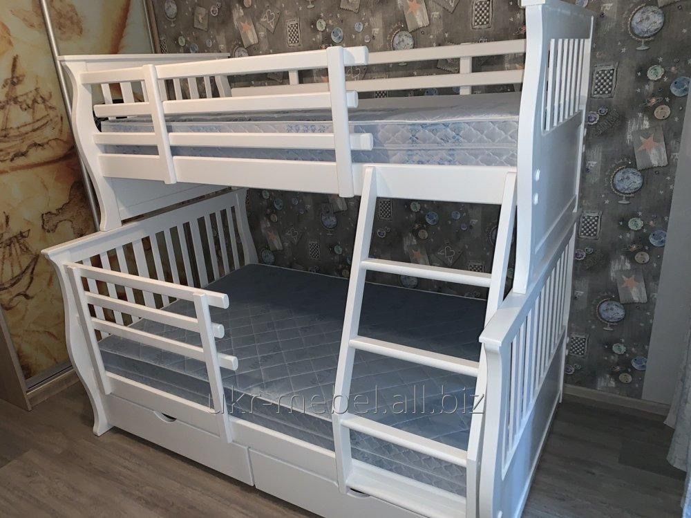 Ліжко двоярусне дерев'яне Джонатан90 (кровать двухъярусная)