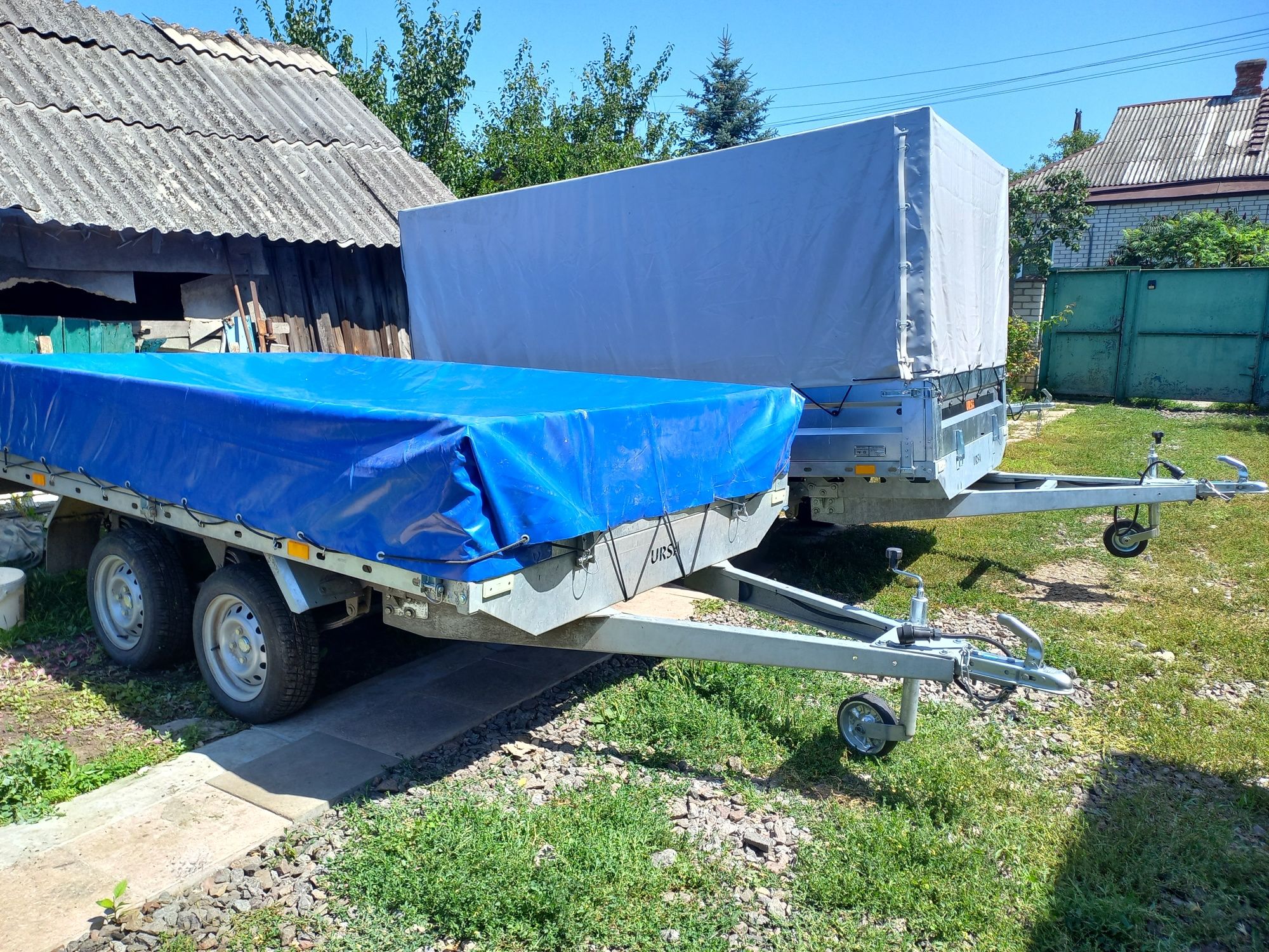 Прицеп 1,8х3м. оцинкованный бортовой двухосный Ursa Универсал