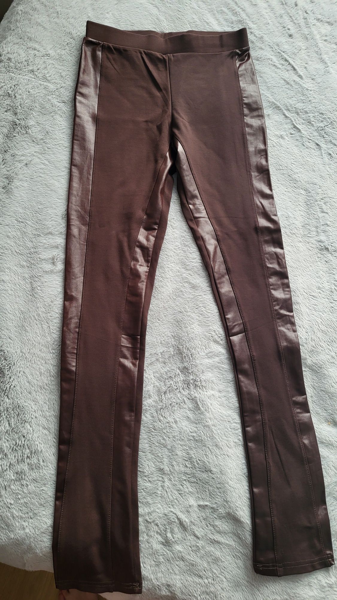 Spodnie marilyn legginsy brązowe m/l  nowe