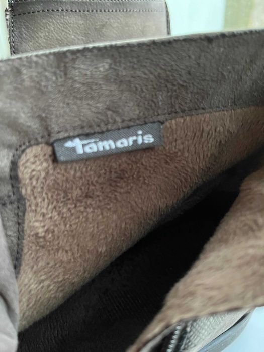 Ботинки женские Tamaris р.39-40 кожа демисезонные