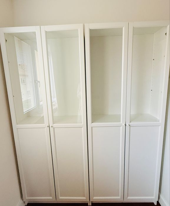 2x regal Billy Ikea + drzwi Oxberg 80cm x 30x202 bialy