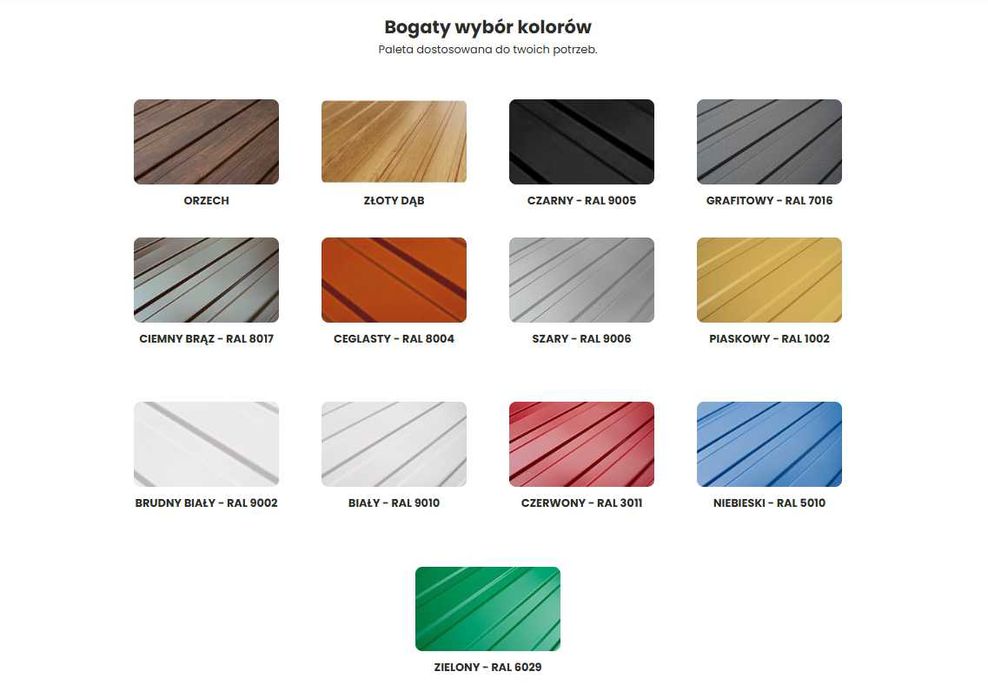 Garaż Blaszany Akryl Premium 6x5 drewnopodobny 6x6 7x6 7x7 8x6 9x6