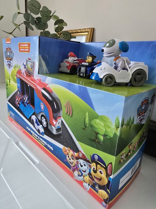 Psi patrol patrolowiec Pup Squad Robo Dog Ciężarówka z 3 pojazdami