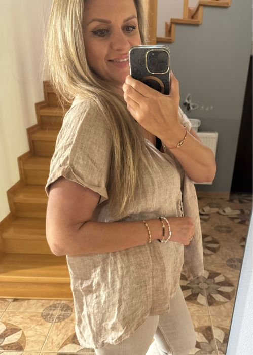 Bluzka Len beżowa 44/46