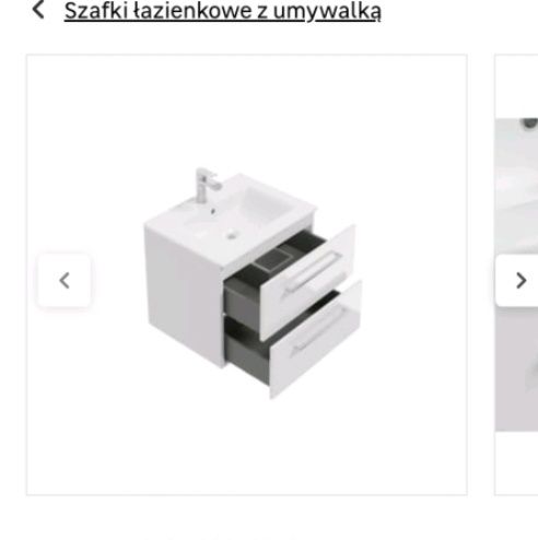 Nowy komplet do łazienki szafka wisząca +umywalka  Intenso Essential