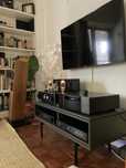 Móvel Hi-Fi / TV cinza escuro